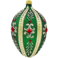 Ekskluzywne jajo Faberge z kamieniami: zielony mat