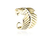 Elegancka pozłacana srebrna nausznica kolczyk na małżowinę ear cuff liść listek srebro 925 Z1882EG