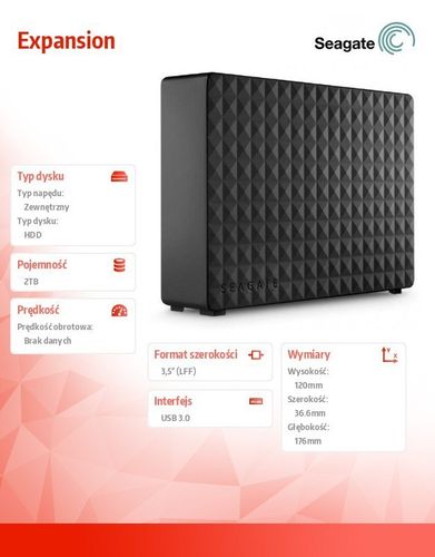 Seagate DYSK HDD 3,5 Expansion 2TB USB3.0 na Arena.pl