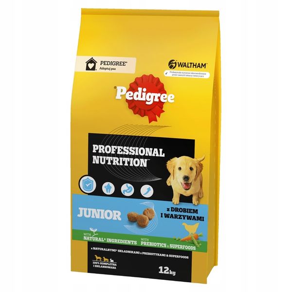 Pedigree Junior Professional Nutrition drób 12 kg zdjęcie 1