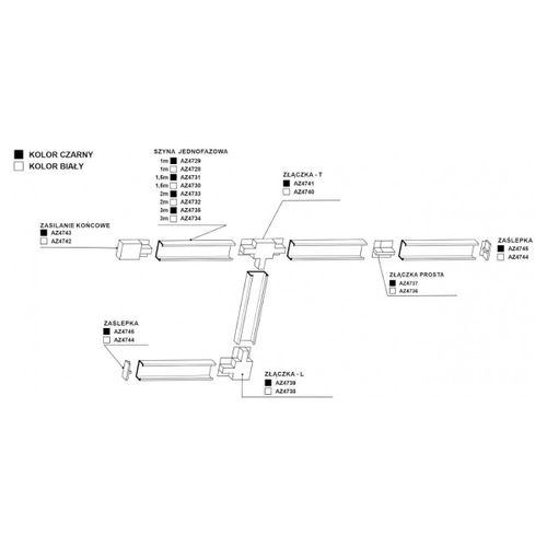 Szynoprzewód Track AZ4730 Azzardo do 1-fazowego systemu metalowy biały 1,5m na Arena.pl