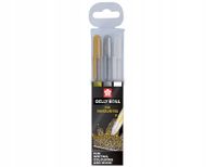 2 x Zestaw 3szt długopisów żelowych SAKURA GellyRoll METALLIC metaliczne ko