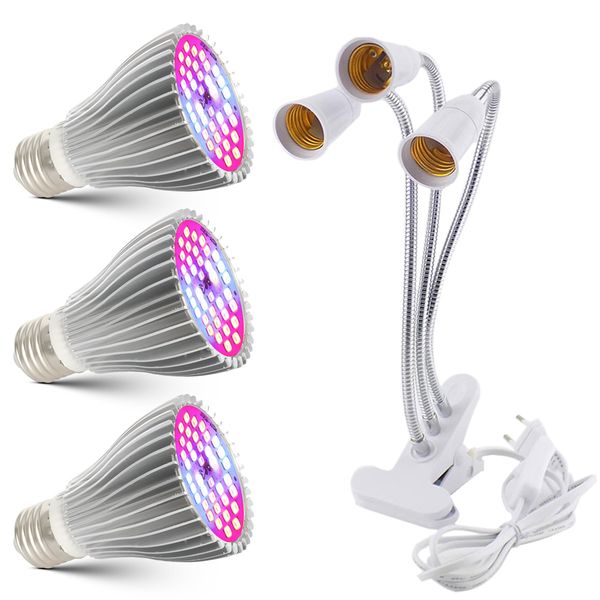 LAMPA LED DO WZROSTU UPRAWY ROŚLIN 90W 3000lm 3 GŁOWICE zdjęcie 4