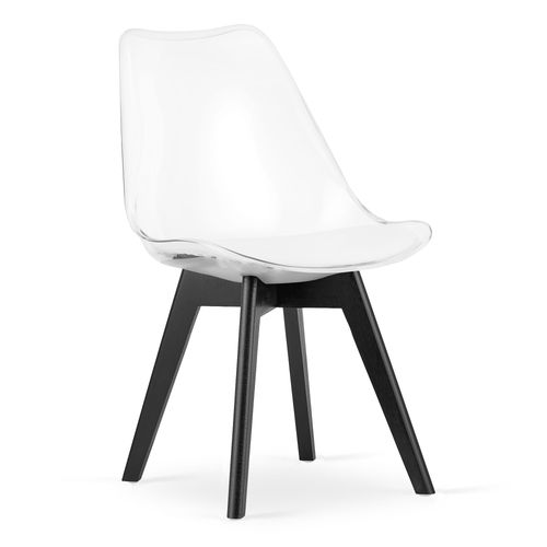 Krzesło MARK - przezroczyste / nogi czarne x 2 na Arena.pl