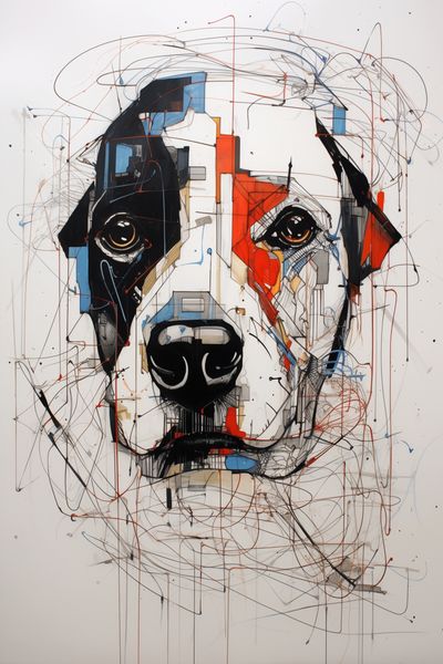 Plakat 61x91,5cm Przyrysowany Psiak zdjęcie 1