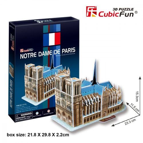 Cubicfun Puzzle 3D Katedra Notre Dame 40 elementów na Arena.pl