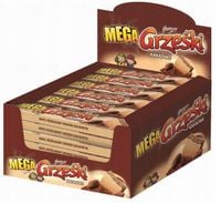 Wafelki Kakaowe z Kremem Grześki Mega 32 x 34 g Wafelek z Nadzieniem