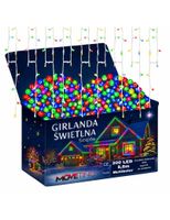 Sople lampki 200LED kurtyny świetlne Wielokolorowe