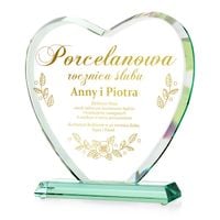 PREZENT na 20 porcelanową rocznicę Ślubu rodziców STATUETKA z GRAWEREM