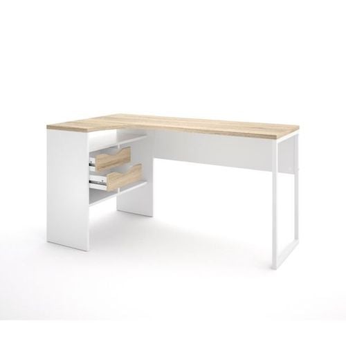 Function 118 biurko narożne biały/dąb trufla na Arena.pl