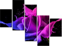 100 75CM OBRAZ 5 ELEM RÓŻA FARB JAKUB BANAŚ ŚCIENNY