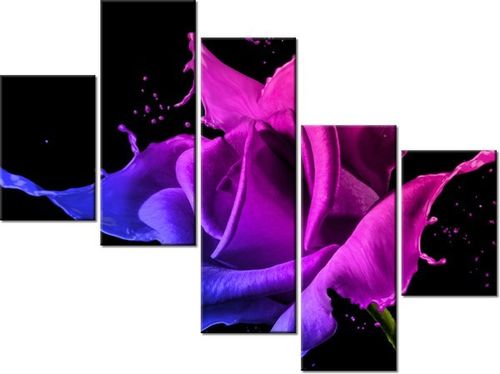 100 75CM OBRAZ 5 ELEM RÓŻA FARB JAKUB BANAŚ ŚCIENNY na Arena.pl