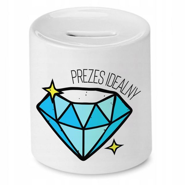 Dla Prezesa Viceprezesa Skarbonka Prezes Idealny Z Nadrukiem Ze Zdjęciem zdjęcie 1