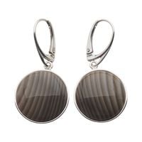 Srebrne kolczyki z Krzemieniem Pasiastym – bigiel angielski, srebro 925 3