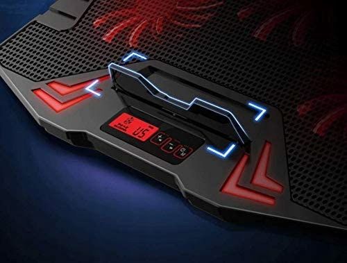 PODSTAWKA CHŁODZĄCA POD LAPTOPA Z WYŚWIETLACZEM LED REGULACJA 9-17" MOCNA na Arena.pl