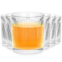 6x Szklanki Ryflowane do Napojów Wody Drinków Zestaw Komplet Szklanek 310ml