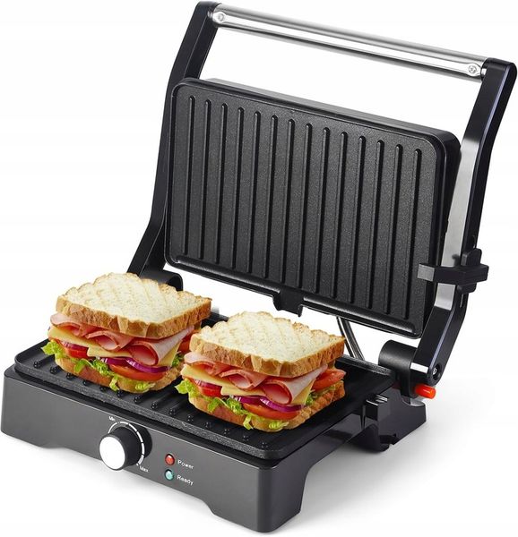 OPIEKACZ TOSTER GRILL DO KANAPEK PANINI ELEKTRYCZNY ROZKŁADANY 180° zdjęcie 7