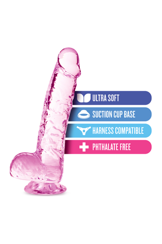 Naturally Yours  6" Crystalline Dildo  Rose na Arena.pl