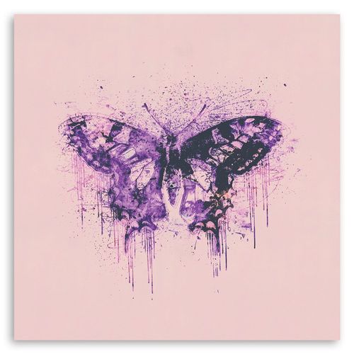 Obraz na płótnie – Canvas, Motyl, akwarela 60x60 na Arena.pl
