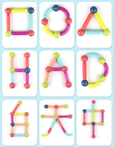 KLOCKI MAGNETYCZNE MAGNETIC STICKS Edukacja 66 EL na Arena.pl