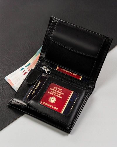 mały portfel męski bez zapięcia wykonany ze skóry naturalnej - peterson na Arena.pl