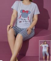 Piżama damska z krótkim rękawem na lato XL