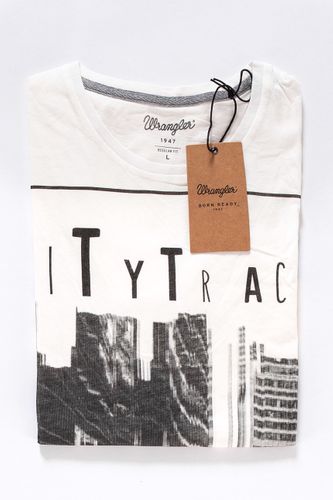 WRANGLER S/S GRAPHIC TEE OFFWHITE W7A67FK02 L na Arena.pl