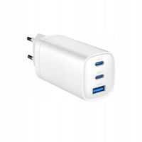 Ładowarka Sieciowa GaN 65W ART AZ-U65W3 2x USB-C USB PD QC Szybka