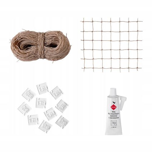 ZESTAW SIATKA NA BALKON DLA KOTA PTAKI GOŁĘBIE 2X3 OCZKO 50mm BEZ WIERCENIA na Arena.pl