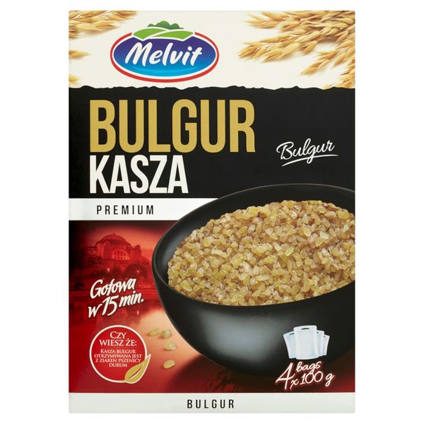 Melvit Premium Kasza bulgur 400 g (4 x 100 g) zdjęcie 1