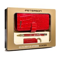 elegancki zestaw upominkowy dla kobiet w czerwonym kolorze - peterson