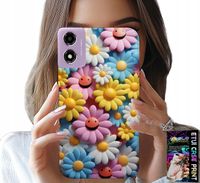 ETUI DO MOTOROLA MOTO E14 - KOLOROWE KWIATKI, STOKROTKI FUTERAŁ CASE