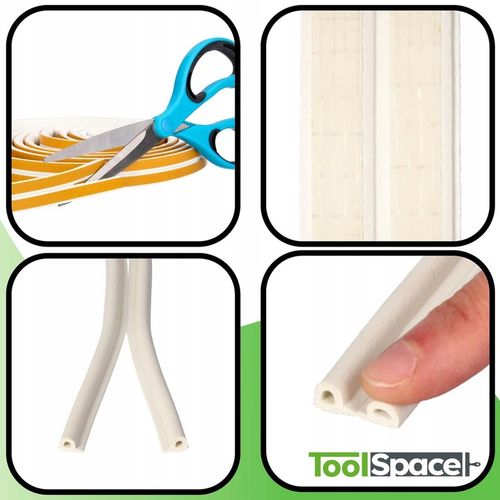 Uszczelka do okien i drzwi D 25mb mb BIAŁY na Arena.pl