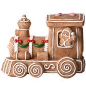 FIGURKA ŚWIĄTECZNA POCIĄG PIERNIK CERAMICZNA NA ŚWIĘTA BOŻE NARODZENIE
