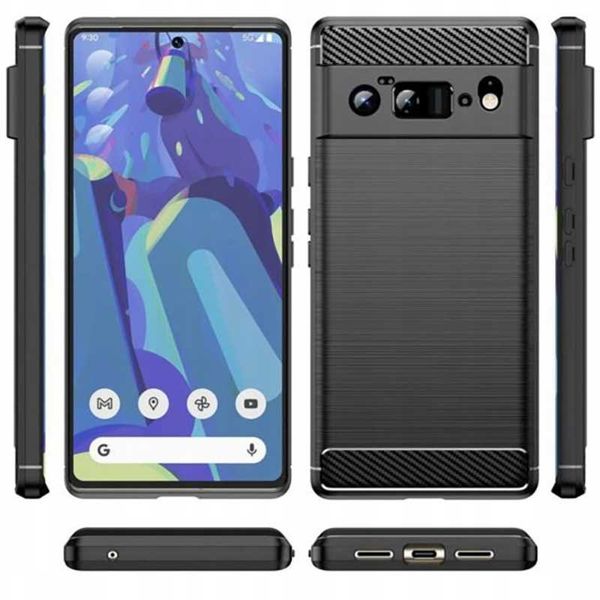 Spacecase Carbon Google Pixel 6A Czarny zdjęcie 5