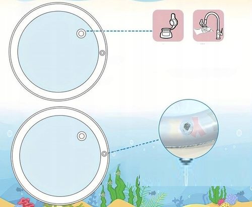 Dmuchana Mata Wodna Sensoryczna Dla Niemowląt Okragla Mata XXL Duza 105cm na Arena.pl