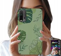 ETUI DO XIAOMI REDMI 9T - ZIELONE LIŚCIE ROŚLINNE WZORY PLECKI