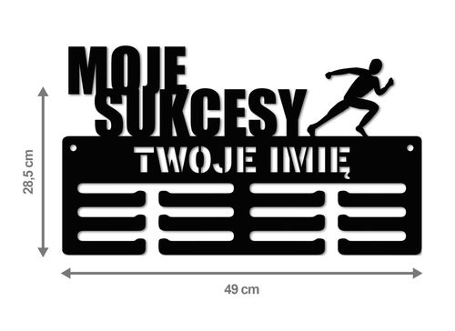 Wieszak na medale MOJE SUKCESY twoje imię dowolny tekst 50.1 na Arena.pl