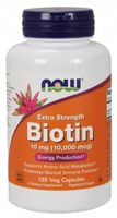 NOW Biotin Biotyna 10mg 10 000mcg Włosy Skóra Nerwy 10000mcg 120kaps