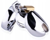 Wytrzymały STALOWY MĘSKI PAS CNOTY NA KŁÓDKĘ