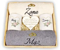 ŚLUB PREZENT NA WESELE ŚLUBNY ZESTAW RĘCZNIKÓW