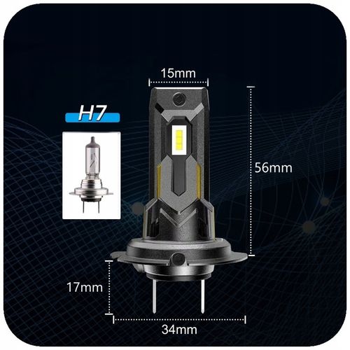 Żarówki H7 LED CSP biała 6500K 1do1 12V CANBUS CAN MOCNE WIECEJ ŚWIATŁA na Arena.pl