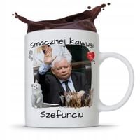 Kubek Śmieszny Prezesa Pis Jarosław Kaczyński Z Nadrukiem Ze Zdjęciem