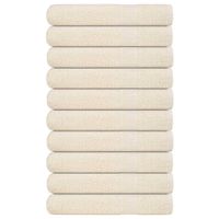 Ręczniki do sauny, 2 szt, kremowe, 80x200 cm, bawełna 100%