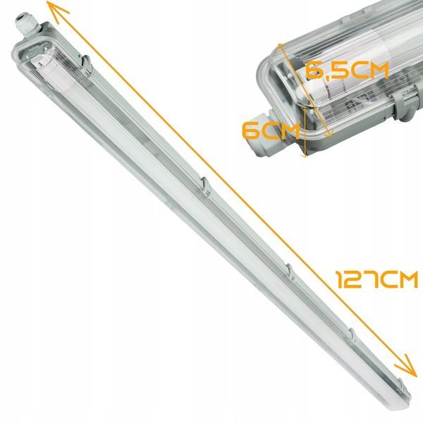 Oprawa Hermetyczna Lampa LED Świetlówka Do Garażu 120CM Warsztat T8 20W CW zdjęcie 10