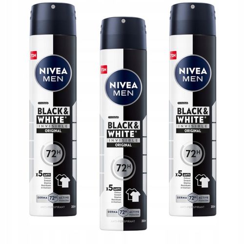 NIVEA MEN Black White Antyperspirant w sprayu męski pod pachy 72H na Arena.pl