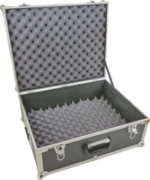 Walizka aluminiowa transportowa - 520x410x220 mm +2 pianki faliste