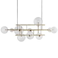 Wisząca lampa molekułowa CHARM ST-9757P-L Step bubbles metal szkło złota