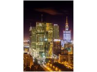 100 70CM OBRAZ PŁÓTNO DOM KULTURY NOCĄ PŁÓTNO RAMA