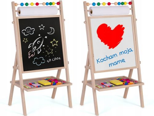 TABLICA EDUKACYJNA DLA DZIECKA +3 PAPIER DO RYSOWANIA PISANIA ZESTAW XXL na Arena.pl